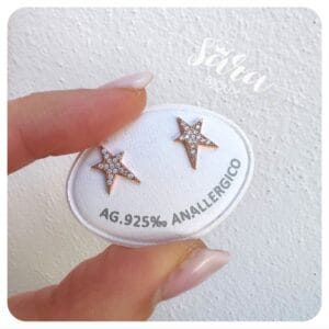 Orecchini lobo stelle rock