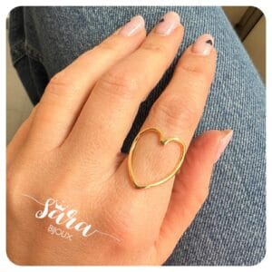 Anello cuore allungato
