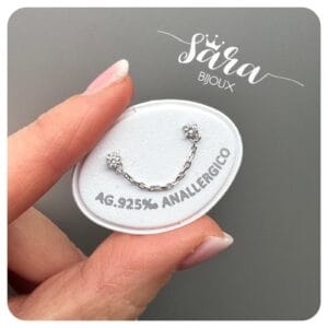 Orecchino doppio punto luce